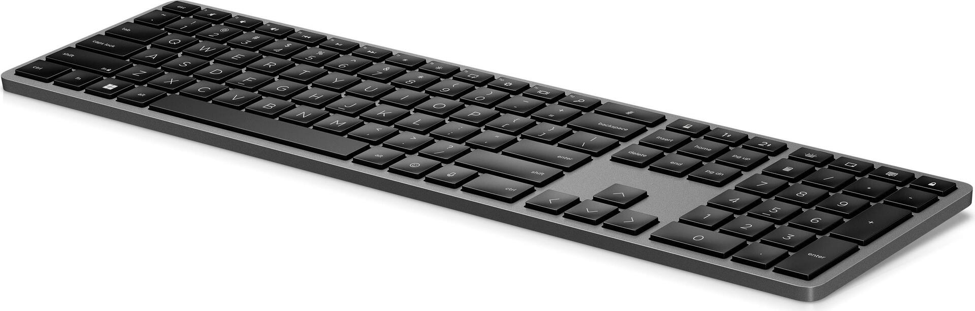 HP Dual Mode 975 - Tastatur - hinterleuchtet - kabellos - Bluetooth - QWERTY - Englisch - für HP 255 G9, EliteBook x360, ProBook 445 G9, 455 G9, ZBook Power G9, Studio G9 (3Z726AA#ABB)