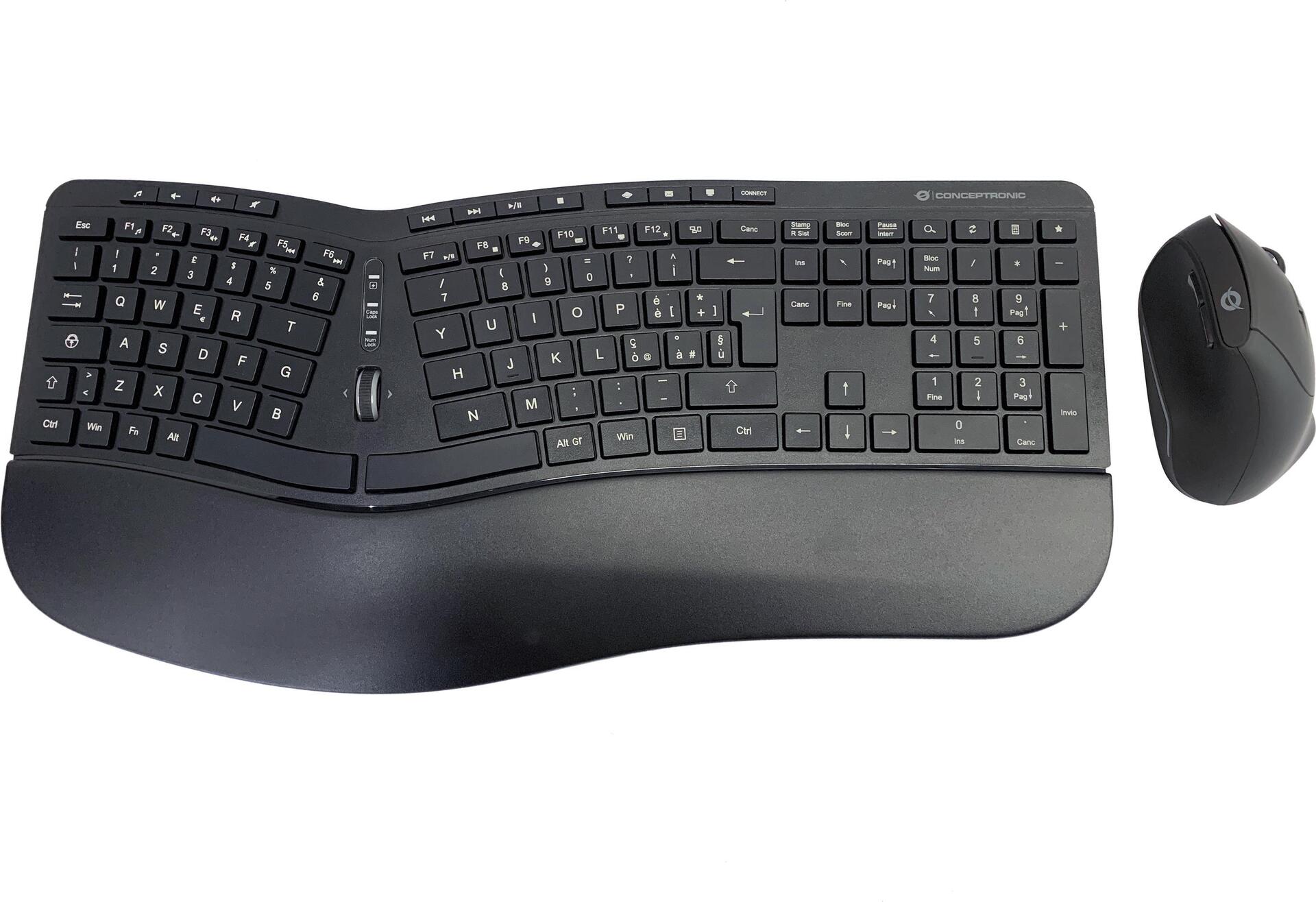 Conceptronic ORAZIO02IT Tastatur RF Wireless QWERTY Italienisch Schwarz (ORAZIO02IT)