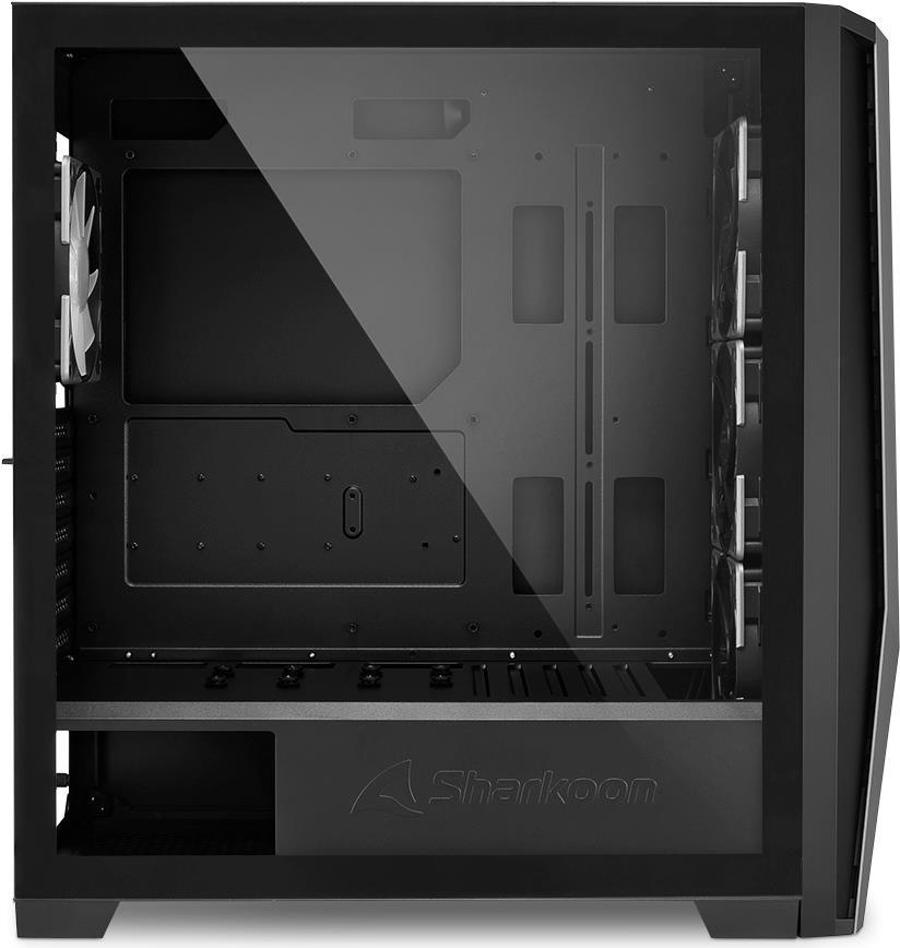 Sharkoon TG7M RGB - Tower - Erweitertes ATX - Seitenteil mit Fenster (gehärtetes Glas) - keine Spannungsversorgung - USB/Audio (4044951035069)