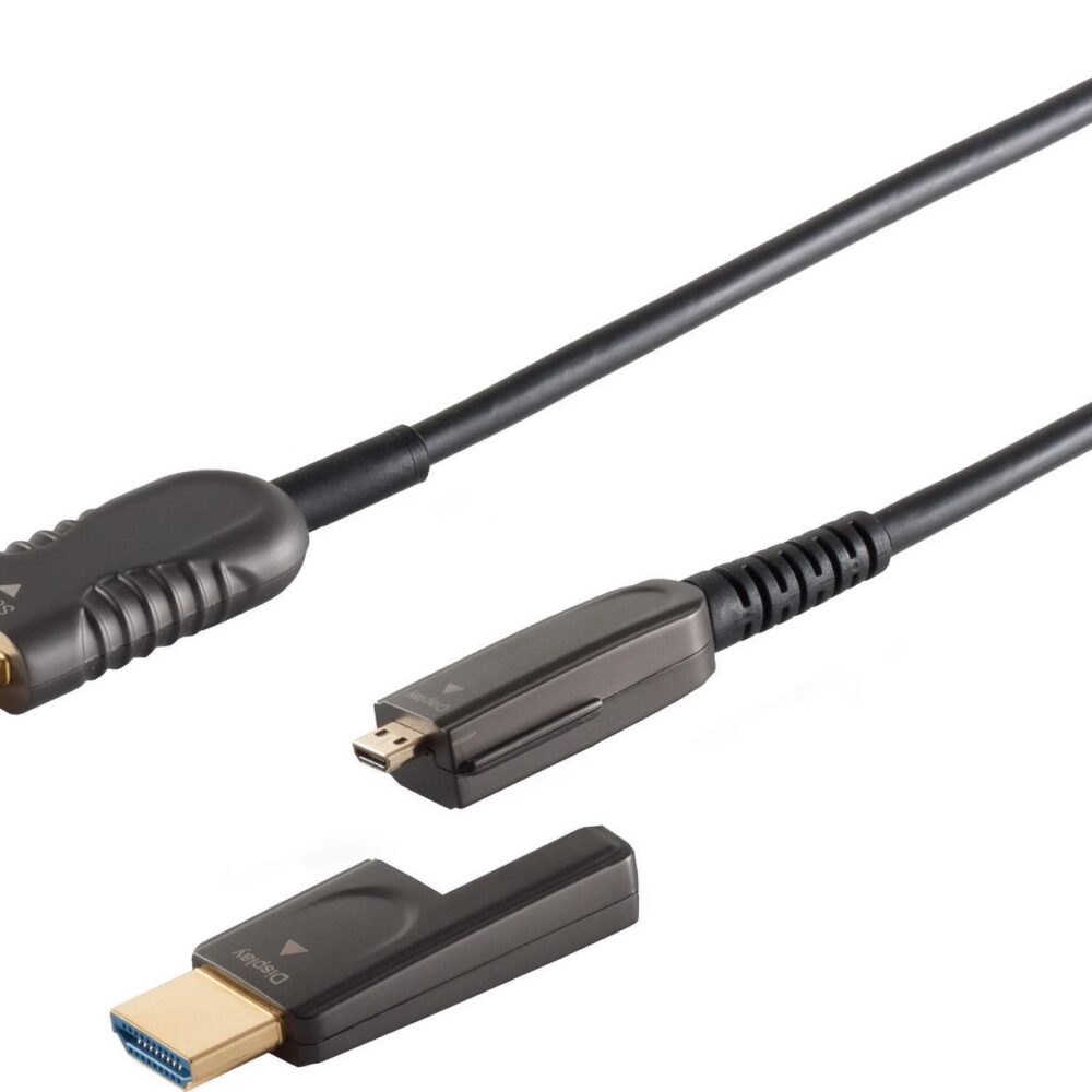 S/CONN maximum connectivity HDMI Anschlußkabel-Optisches HDMI Verlegekabel-Set, 4K, 40,0m (30-02495)