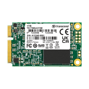 Transcend MSA372M - SSD - 1TB - intern - mSATA - SATA 6Gb/s (TS1TMSA372M)