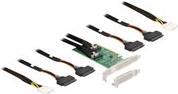 Delock - Speicher-Controller - 4 Sender/Kanal - U.2 NVMe - Low-Profile - PCIe 4.0 x16