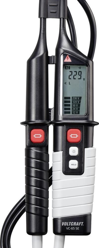 VOLTCRAFT VC-65 SE Zweipoliger Spannungsprüfer CAT III 1000 V, CAT IV 600 V Akustik, LCD, LED (VC-11889355)