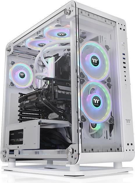 Thermaltake Core P6 TG Snow - MDT - SSI CEB - Seitenteil mit Fenster (gehärtetes Glas) - keine Spannungsversorgung (PS/2) - weiß - USB/Audio (CA-1V2-00M6WN-00)