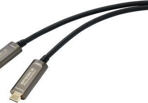 SpeaKa Professional USB-C / DisplayPort Anschlusskabel 10.00 m SP-9505620 TPE-Mantel Schwarz [1x USB-C™ Stecker - 1x USB-C™ Stecker] (SP-9505620)