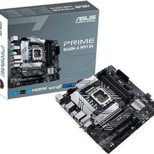 ASUS PRIME B660M-A WIFI D4 - Motherboard - micro ATX - LGA1700-Sockel - B660 Chipsatz - USB-C Gen1, USB 3,2 Gen 1, USB 3,2 Gen 2 - Gigabit LAN, Wi-Fi 6, Bluetooth - Onboard-Grafik (CPU erforderlich) - HD Audio (8-Kanal) (90MB1AE0-M0EAY0)