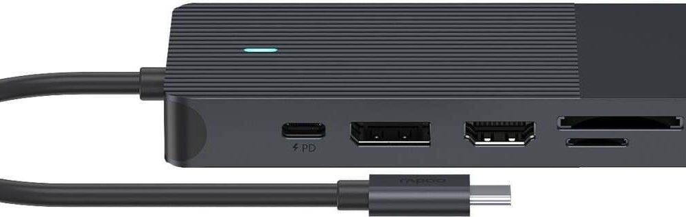 Rapoo UCM-2006 Schnittstellenkarte/Adapter 3 - 5 mm - DisplayPort - HDMI - RJ-45 - USB 3.2 Gen 1 (3.1 Gen 1) - USB Typ-C (00217693)