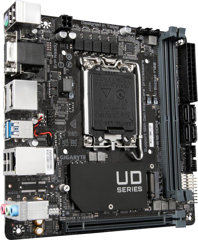 Gigabyte H610I DDR4 - Intel - LGA 1700 - Intel® Celeron® - Intel® Core™ i3 - Intel Core i5 - Intel Core i7 - Intel Core i9 - Intel® Pentium®G - LGA 1700 - DDR4-SDRAM - 64 GB (H610I DDR4)
