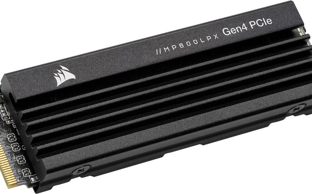 CORSAIR MP600 PRO LPX - SSD - 2TB - intern - M.2 2280 - PCI Express 4,0 x4 (NVMe) - 256-Bit-AES - integrierter Kühlkörper (CSSD-F2000GBMP600PLP)