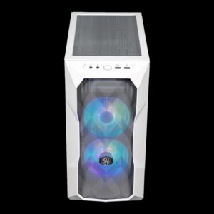 Cooler Master MasterBox TD300 MESH - Tower - micro ATX - Seitenteil mit Fenster (gehärtetes Glas) - keine Spannungsversorgung (ATX) - weiß - USB/Audio (TD300-WGNN-S00)
