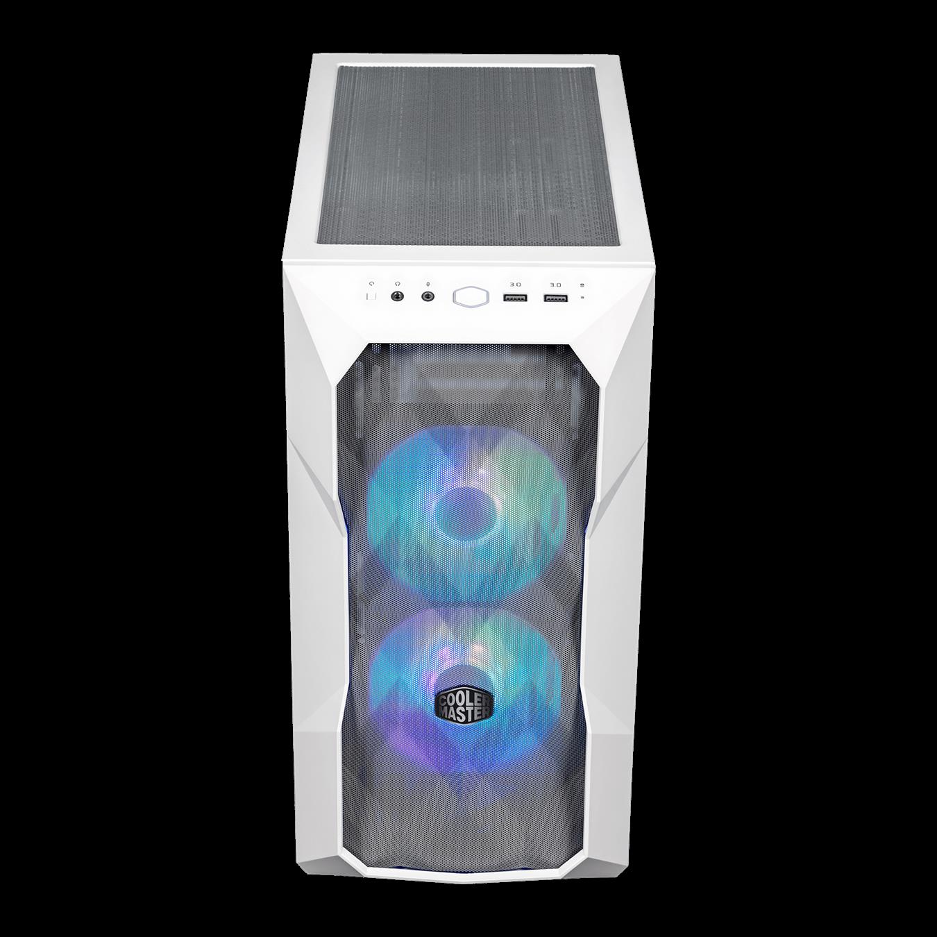 Cooler Master MasterBox TD300 MESH - Tower - micro ATX - Seitenteil mit Fenster (gehärtetes Glas) - keine Spannungsversorgung (ATX) - weiß - USB/Audio (TD300-WGNN-S00)