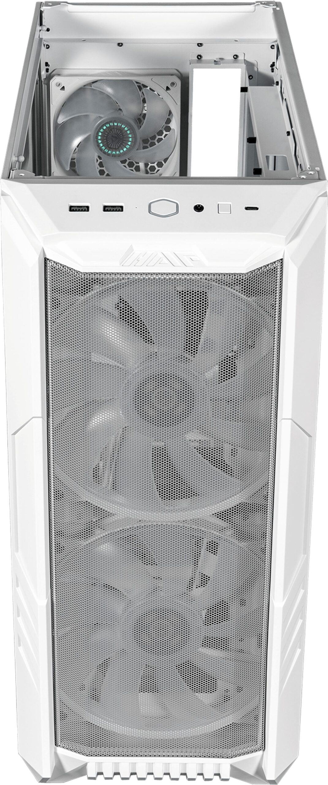Cooler Master HAF 500 - Tower - E-ATX - Seitenteil mit Fenster (gehärtetes Glas) - keine Spannungsversorgung (ATX) - weiß - USB/Audio (H500-WGNN-S00)