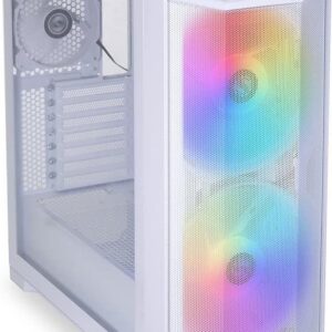 Lian Li Lancool-215 - Midi Tower - PC - Weiß - ATX - EATX - ITX - Mini-ATX - SGCC - Gehärtetes Glas - Gaming (LANCOOL 215WHITE)