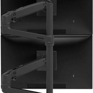 ERGOTRON LX Dual Monitor Arm in Schwarz - Monitor Tischhalterung mit patentierter CF-Technologie für 2 Bildschirme bis 101,60cm (40") , 33cm Höhenverstellung, VESA Standard  und  (erweiterbar auf 3 oder 4 Monitore) (45-509-224)