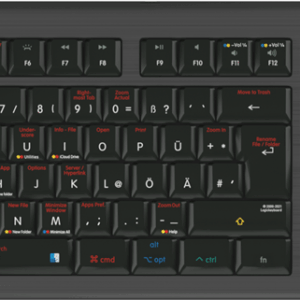 Logickeyboard LKB-OSX-A2M-DE Tastatur USB QWERTZ Deutsch Schwarz (LKB-OSX-A2M-DE)