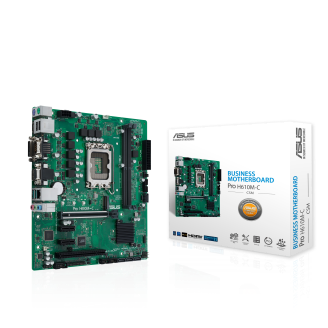 ASUS Pro H610M-C-CSM - Motherboard - micro ATX - LGA1700-Sockel - H610 Chipsatz - USB 3.2 Gen 1, USB 3.2 Gen 2 - Gigabit LAN - Onboard-Grafik (CPU erforderlich) - HD Audio (8-Kanal)