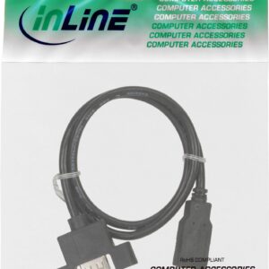 InLine - USB-Verlängerungskabel - USB (M) zu USB (W) schraubbar - USB2.0 - 60cm - Schwarz (Packung mit 120) (B-33440E)
