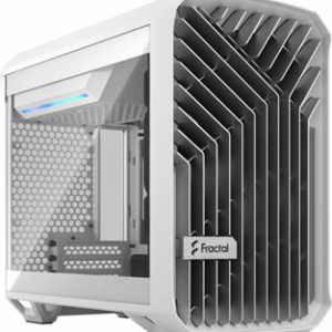 Fractal Design Torrent Nano - Tower - Mini-DTX - Seitenteil mit Fenster (gehärtetes Glas) - keine Spannungsversorgung (ATX) - weiß getönt - USB/Audio (FD-C-TOR1N-03)