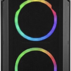 Sharkoon V1000 RGB - microATX - Seitenteil mit Fenster (gehärtetes Glas) - keine Spannungsversorgung - USB/Audio