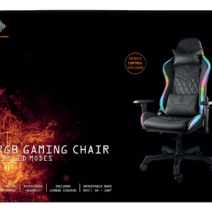 Deltaco GAM-080 Gamingstuhl Kunstleder m. RGB LED schwarz