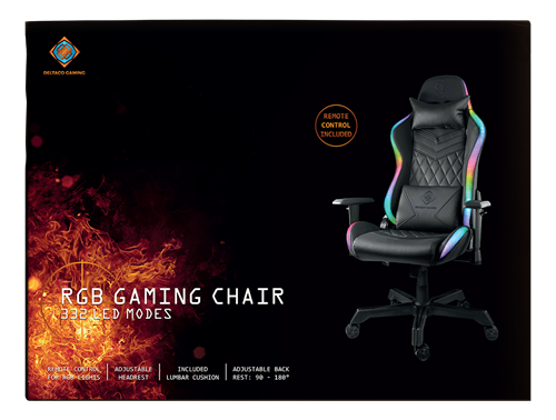 Deltaco GAM-080 Gamingstuhl Kunstleder m. RGB LED schwarz