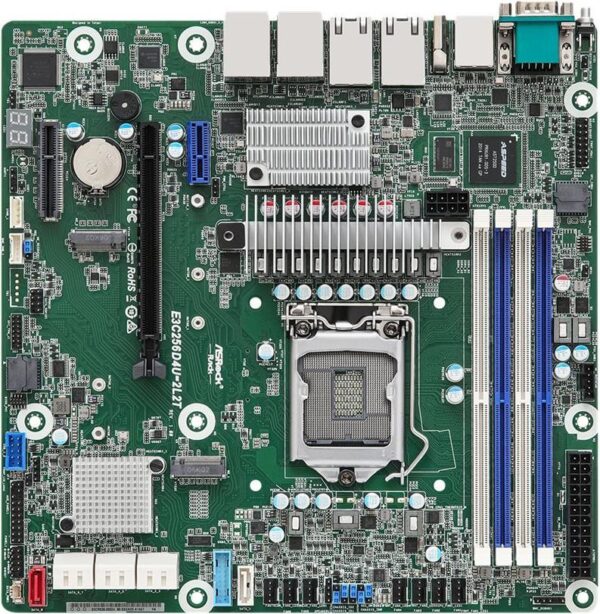 ASRock Rack E3C256D4U-2L2T - Motherboard - micro ATX - LGA1200-Sockel - C256 Chipsatz - USB 3,2 Gen 1 - 2 x 10 Gigabit LAN, 2 x Gigabit LAN - Onboard-Grafik (E3C256D4U-2L2T)