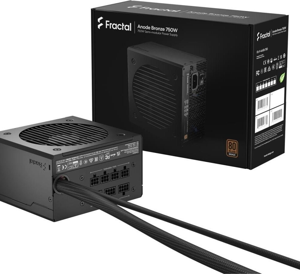 Fractal Design Anode Netzteil 750 W ATX Schwarz (FD-P-AA1B-750-EU)