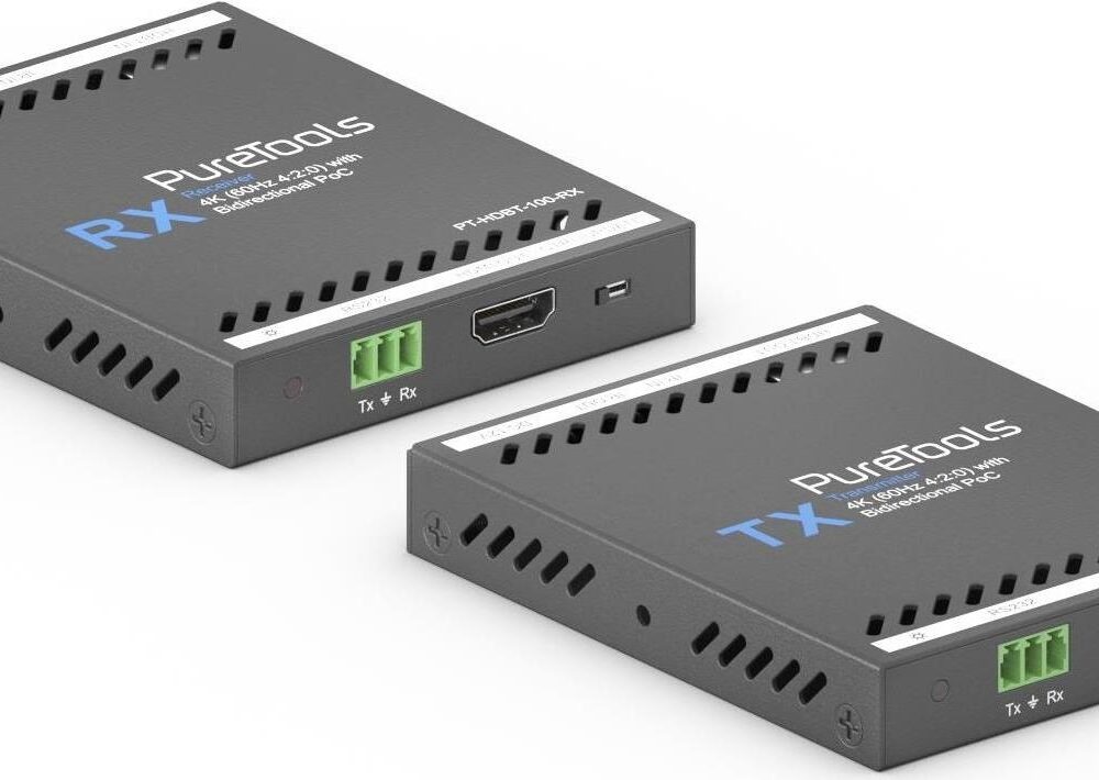 PureLink PureTools 4K HDMI HDBaseT Extender Set - Video-, Audio-, Infrarot- und serielle Erweiterung - RS-232, HDMI, HDBaseT, infrarot - über CAT 5e/6/6a - bis zu 70 m (PT-HDBT-100)