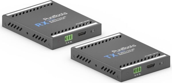 PureLink PureTools 4K HDMI HDBaseT Extender Set - Video-, Audio-, Infrarot- und serielle Erweiterung - RS-232, HDMI, HDBaseT, infrarot - über CAT 5e/6/6a - bis zu 70 m (PT-HDBT-100)