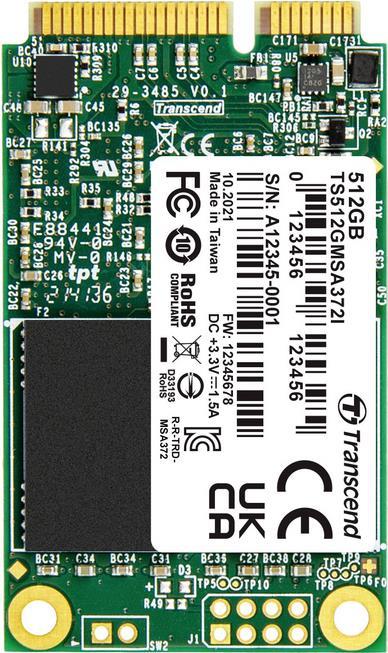 Transcend - SSD - 512 GB - intern - mSATA - SATA 6Gb/s