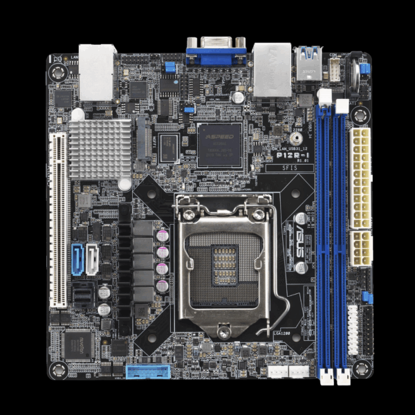 ASUS P12R-I - Motherboard - Mini-ITX - LGA1200-Sockel - C252 Chipsatz - USB 3,2 Gen 1 - 2 x Gigabit LAN - Onboard-Grafik (90SB0A70-M0UAY0)