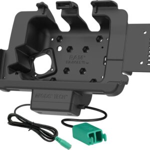 RAM Mounts Tough-Dock Halteschale für Zebra ET4x 20,30cm (8")  Tablets im Zebra-Schutzrahmen - Stromanbindung 5,5 mm Klinkenstecker, Dual USB-A, AMPS- u. VESA-Aufnahme (RAM-HOL-ZE20PD2U)