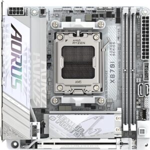 GIGABYTE AORUS X870I PRO ICE - Motherboard - Mini-ITX - Socket AM5 - AMD X870 Chipsatz - USB4, USB-C 3,2 Gen2, USB 3,2 Gen 2, USB 3,2 Gen 1 - Wi-Fi 7, 2,5 Gigabit LAN, Bluetooth - Onboard-Grafik (CPU erforderlich) - HD Audio (8-Kanal) (X870I AORUS PRO ICE)