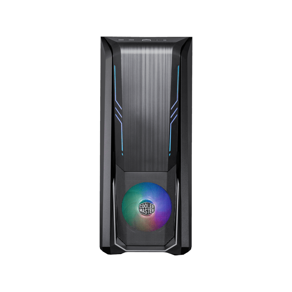 Cooler Master MasterBox 500 - MDT - Erweitertes ATX - Seitenteil mit Fenster (gehärtetes Glas) - keine Spannungsversorgung (ATX) - Schwarz - USB/Audio