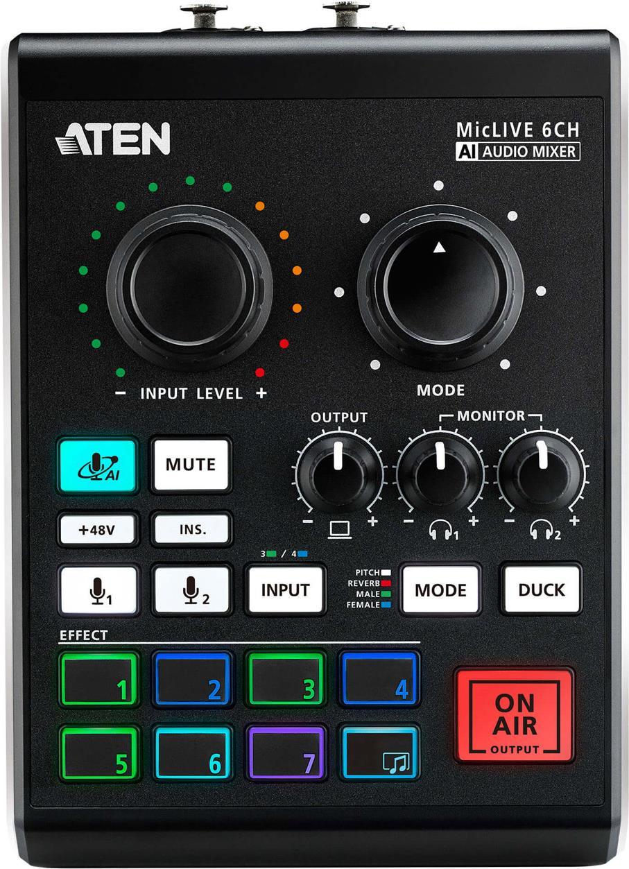 ATEN MicLIVE 6-CH - Audio-Schnittstelle - 24-Bit - 96 kHz - USB-C
