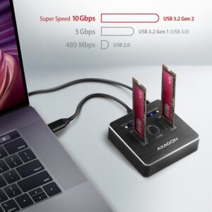 Axagon ADSA-M2C Speicherlaufwerk-Docking-Station USB 3.2 Gen 2 (3.1 Gen 2) Type-C (ADSA-M2C)