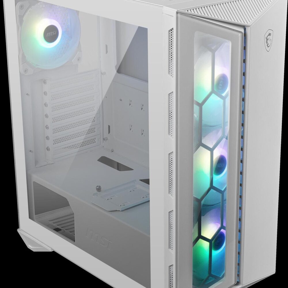 MSI MPG GUNGNIR 110R - Mid tower - ATX - Seitenteil mit Fenster (gehärtetes Glas) - keine Spannungsversorgung (ATX) - weiß - USB/Audio (306-7G10W21-W57)