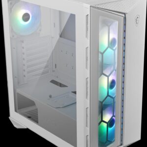 MSI MPG GUNGNIR 110R - Mid tower - ATX - Seitenteil mit Fenster (gehärtetes Glas) - keine Spannungsversorgung (ATX) - weiß - USB/Audio (306-7G10W21-W57)