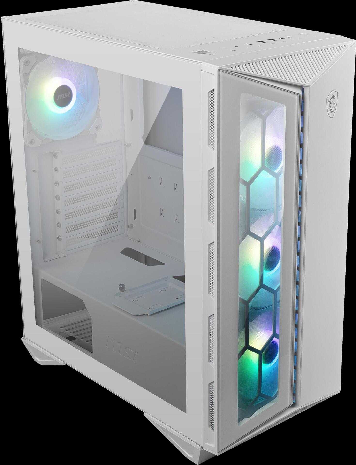 MSI MPG GUNGNIR 110R - Mid tower - ATX - Seitenteil mit Fenster (gehärtetes Glas) - keine Spannungsversorgung (ATX) - weiß - USB/Audio (306-7G10W21-W57)