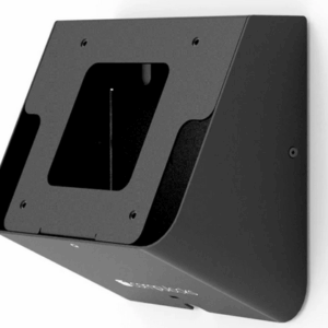 Compulocks Space iPad Mini 8.3" AV Conference Capsule - Befestigungskit (Gehäuse, Basis) - 25° Betrachtungswinkel - für Tablett - AV conference room capsule - verriegelbar - Edelstahl, hochwertiges Aluminium - Schwarz - Bildschirmgröße: 21,1 cm (8.3") - Montageschnittstelle: 100 x 100 mm - Wandmontage, Thekenbereich (341B830IPMSB)