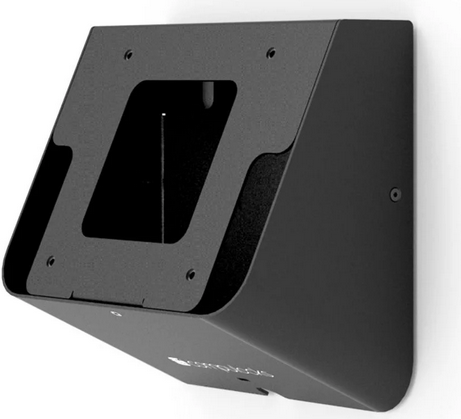 Compulocks Space iPad Mini 8.3" AV Conference Capsule - Befestigungskit (Gehäuse, Basis) - 25° Betrachtungswinkel - für Tablett - AV conference room capsule - verriegelbar - Edelstahl, hochwertiges Aluminium - Schwarz - Bildschirmgröße: 21,1 cm (8.3") - Montageschnittstelle: 100 x 100 mm - Wandmontage, Thekenbereich (341B830IPMSB)