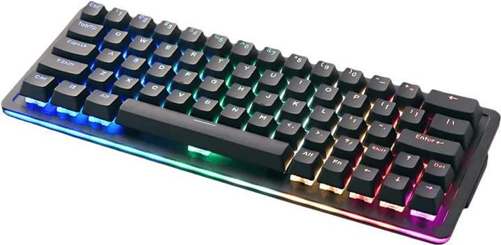 Mountain Everest 60 RGB - Tastatur - Hintergrundbeleuchtung - USB-C - QWERTY - USA - Tastenschalter: Linear - schwarz (MG-EVK60B-ML1-US)