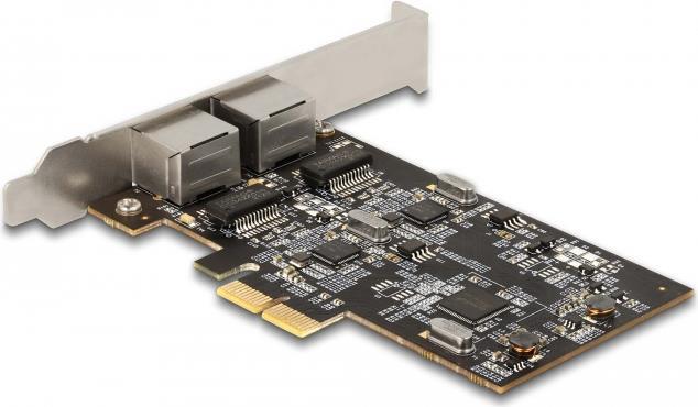 Delock - Netzwerkadapter - PCIe 2,1 x2 Low-Profile - 100M/1G/2,5G Gigabit Ethernet x 2 (89392)
