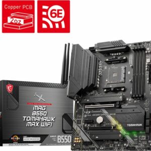 MSI MAG B550 TOMAHAWK MAX WIFI - AMD - Socket AM4 - 3rd Generation AMD Ryzen™ 3 - 3rd Generation AMD Ryzen 5 - 3rd Generation AMD Ryzen™ 7 - 3rd... - DDR4-SDRAM - 128 GB - DIMM (7C94-043R)