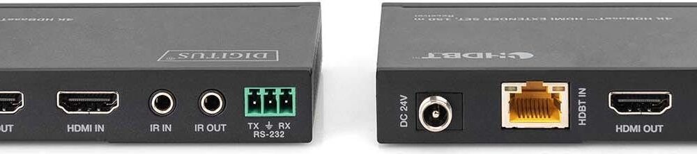 DIGITUS DS-55508 - Sender und Empfänger - Video-, Audio-, Infrarot- und serielle Erweiterung - HDMI, HDBaseT - über CAT 5e/6/7/8 - bis zu 150 m