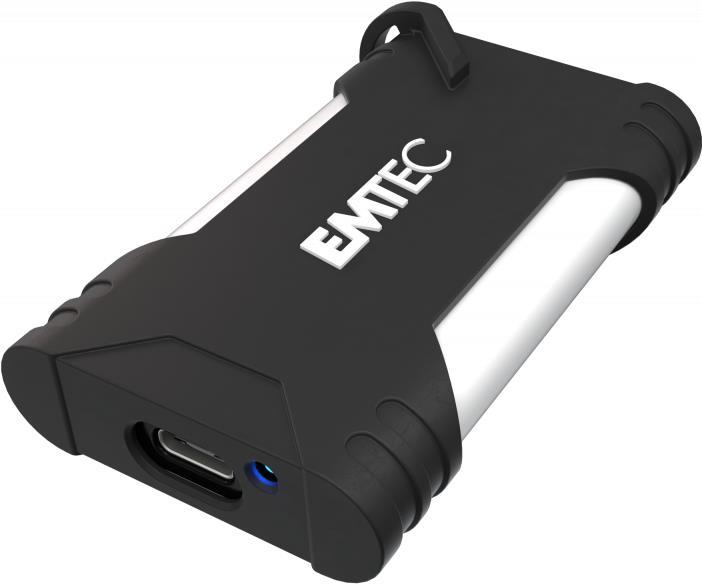 Emtec X210G - 2000 GB - USB Typ-C - 3.2 Gen 2 (3.1 Gen 2) - 1100 MB/s - 10 Gbit/s - Schwarz - Weiß (ECSSD2TX210G)