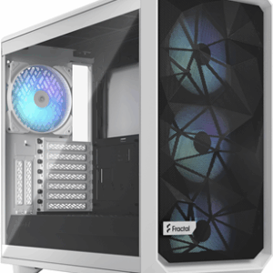 Fractal Design Meshify 2 RGB - Tower - Erweitertes ATX - Seitenteil mit Fenster (gehärtetes Glas) - keine Spannungsversorgung (ATX) - White TG Clear Tint - USB/Audio (FD-C-MES2A-08)
