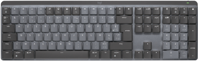 Logitech Master Series MX Mechanical - Tastatur - hinterleuchtet - kabellos - Bluetooth LE - AZERTY - Französisch - Tastenschalter: Tactile Quiet - Graphite (920-010751)