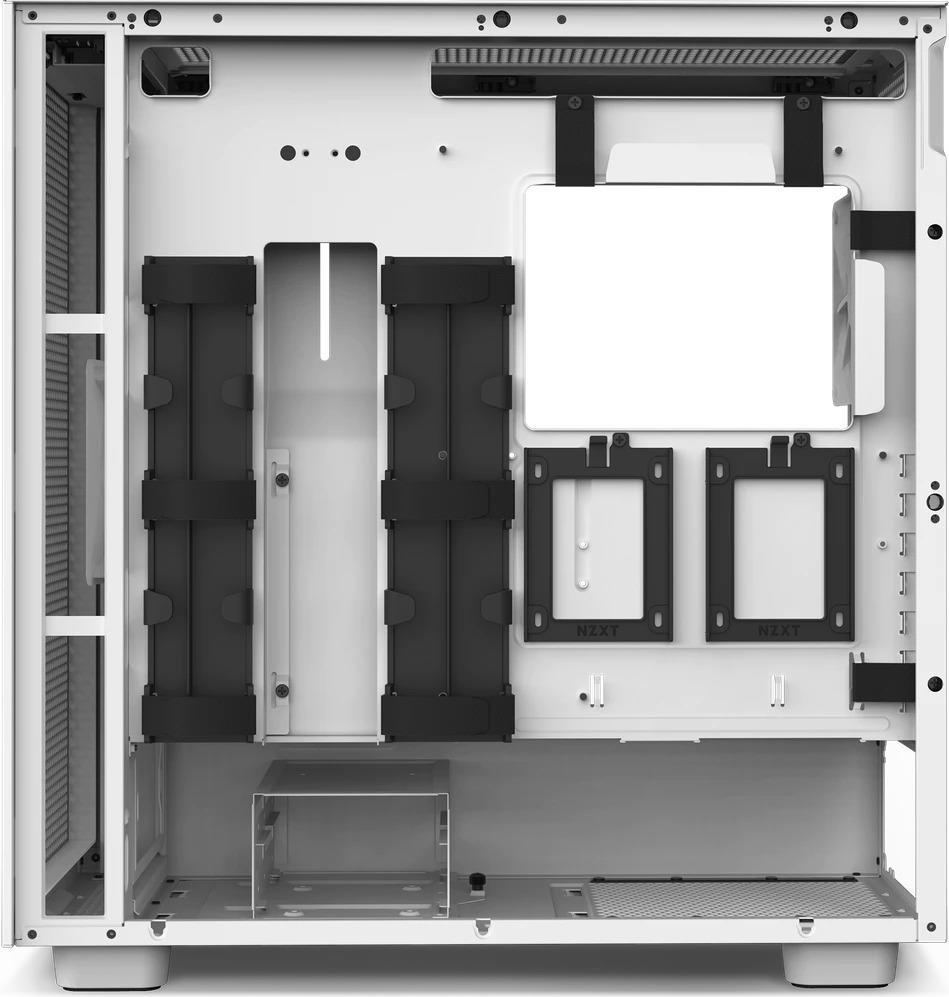 NZXT H series H7 Flow - Tower - Erweitertes ATX - Seitenteil mit Fenster (gehärtetes Glas) - keine Spannungsversorgung - Mattes Weiß - USB/Audio (CM-H71FW-01)