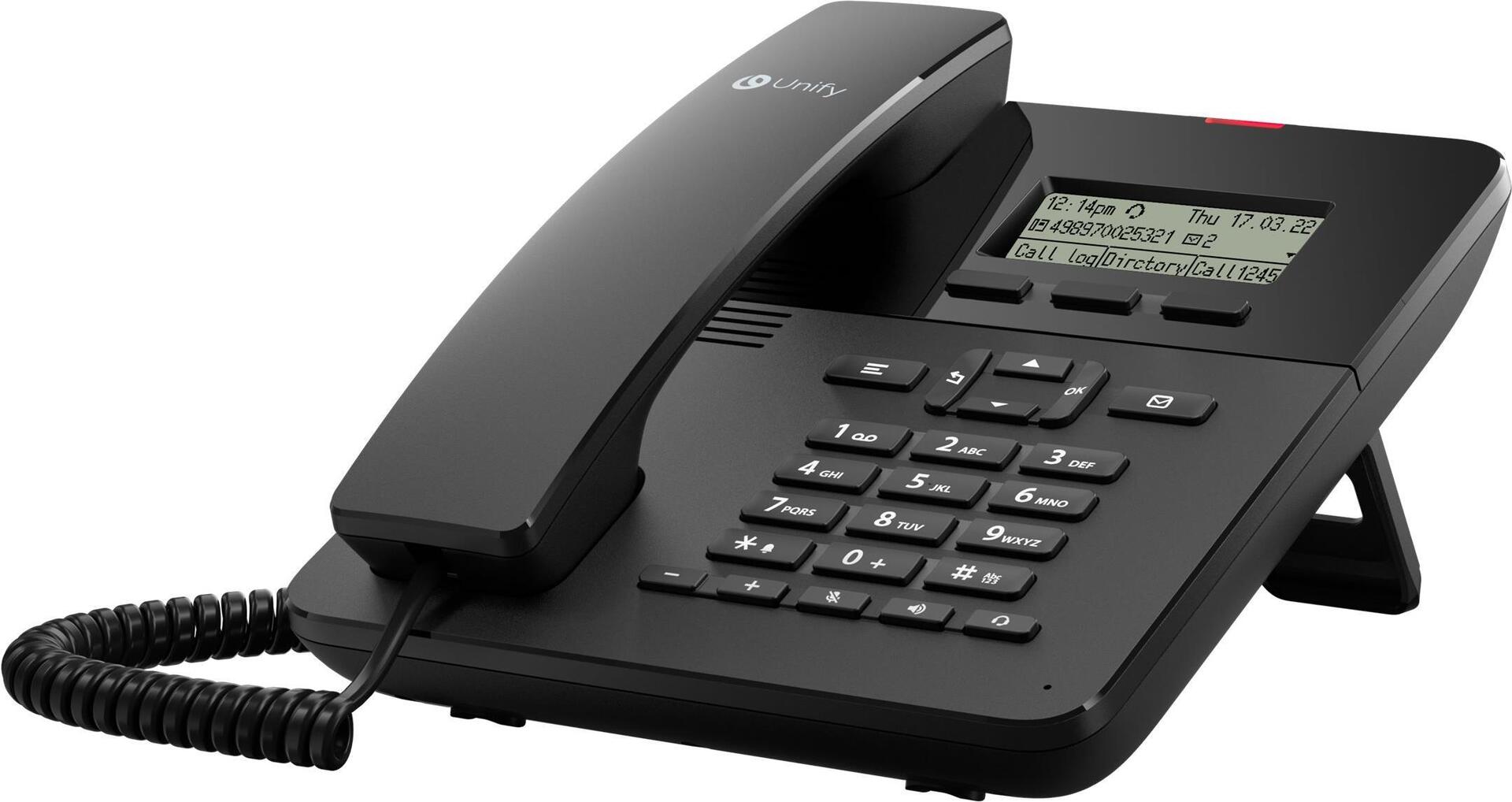 Unify OpenScape Desk Phone CP110 - VoIP-Telefon - SIP, SRTP, HFA - Schwarz (L30250-F600-C580)